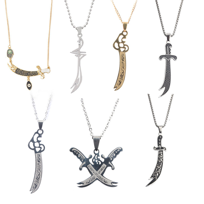 Wholesale Evil Eye Necklace Weapon Model Pendant Pendant