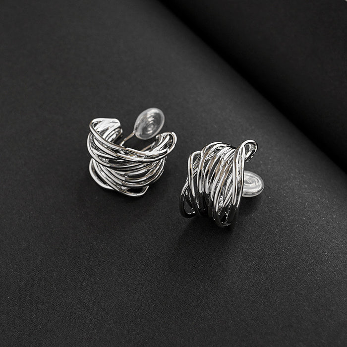 Wholesale Irregular texture, exaggerated earrings, ear clips, temperament earrings