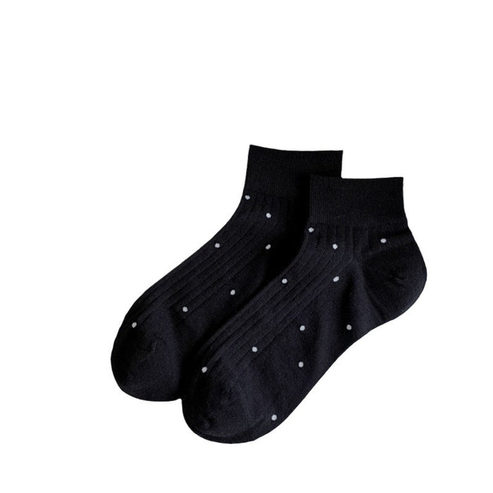 Wholesale Vertical striped solid color casual short socks, cotton mesh breathable thin boat socks