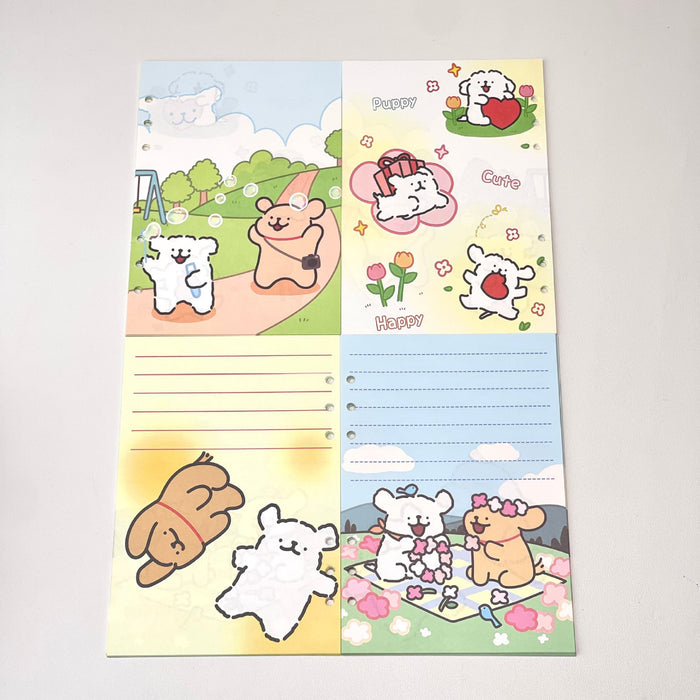 Wholesale A5 Cartoon 6-Hole Ruled Loose Leaf Refill Paper 100 Sheets