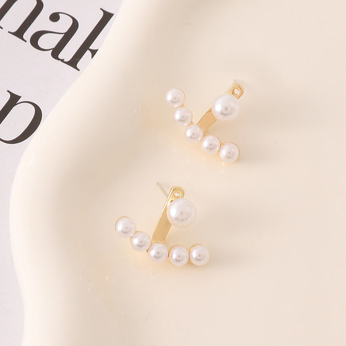 Wholesale Silver Needle Pearl Earrings Earrings Silver Needle Earrings Simple Style Earhook Light Luxury Versatile Pendant