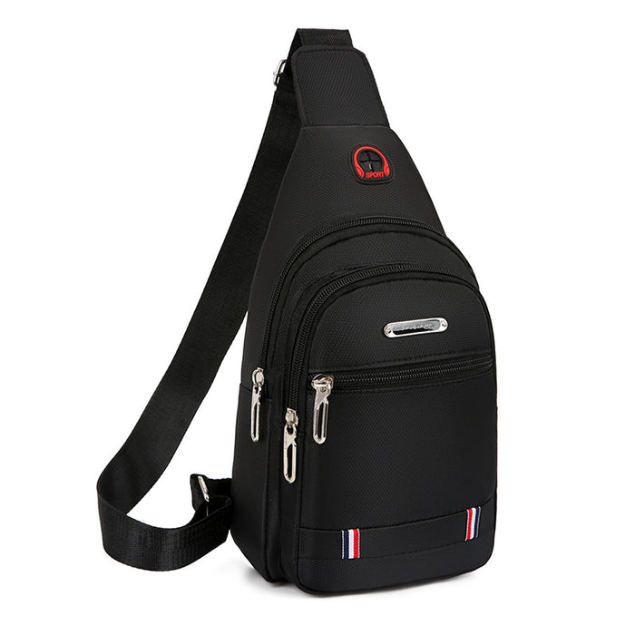 Wholesale Waterproof and wear-resistant men's chest bag shoulder crossbody small backpack three-layer large capacity crossbody bag
