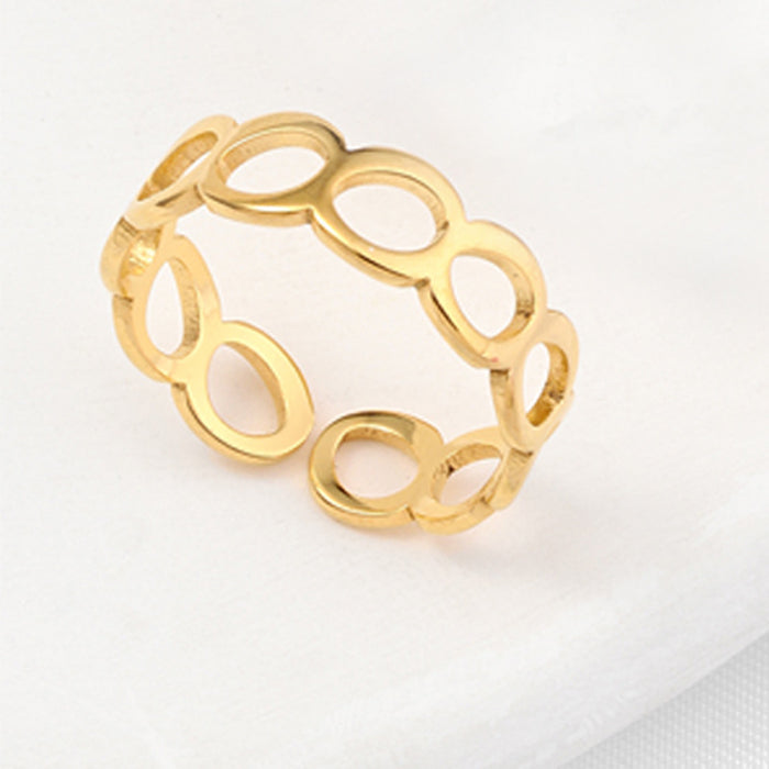 Wholesale Titanium steel ring three piece set jewelry with non fading design, niche opening adjustable