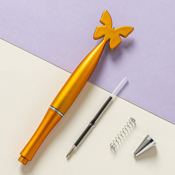 Wholesale Ballpoint Pen Plastic Butterfly Rotating Gel Pen JDC-BP-HongD001
