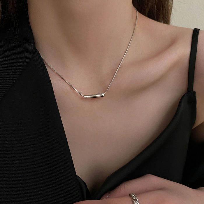 Wholesale Fashionable Butterfly Knot Necklace Set Women's Luxury Design Sensation Collarbone Chain Geometric Style Silver Plated Jewelry