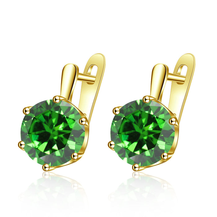 Wholesale Trendy Crown Earrings Copper Electroplated Jewelry Accessory for Resale
