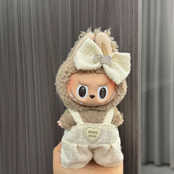 Wholesale Baby Clothes 17cm Plush Doll Pendant Pull Cloth Sitting Skirt Suit