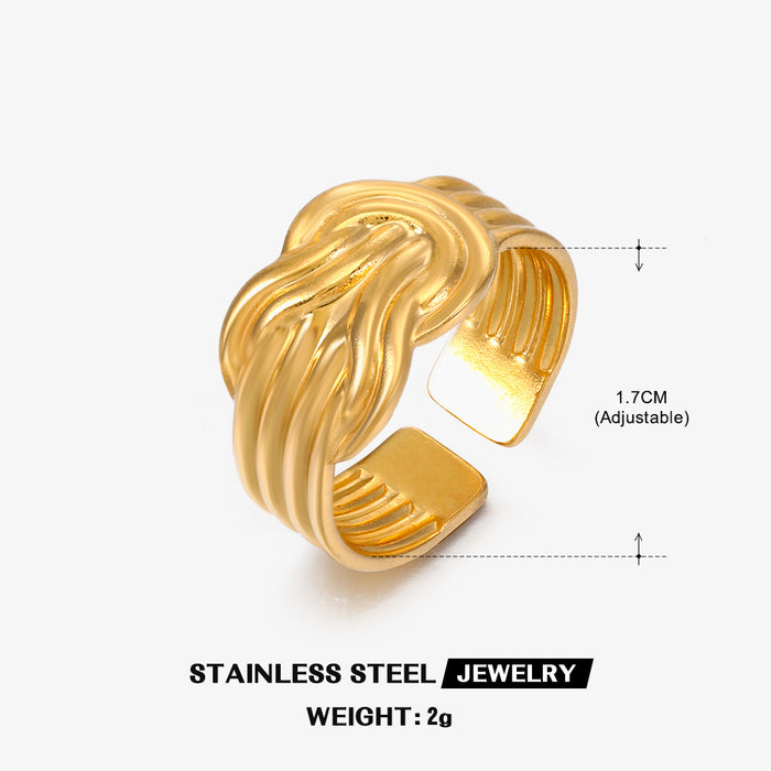 Wholesale Stainless Steel Ring Gold Plated Rings Adjustable rings for Women