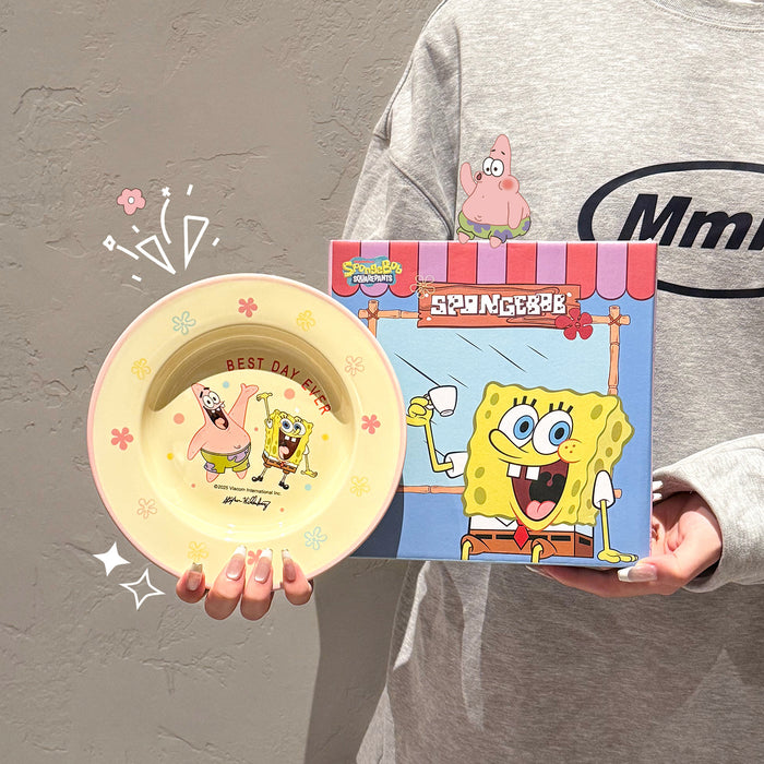 Wholesale Cute Couple Ceramic Plate and Bowl Tablerware Set