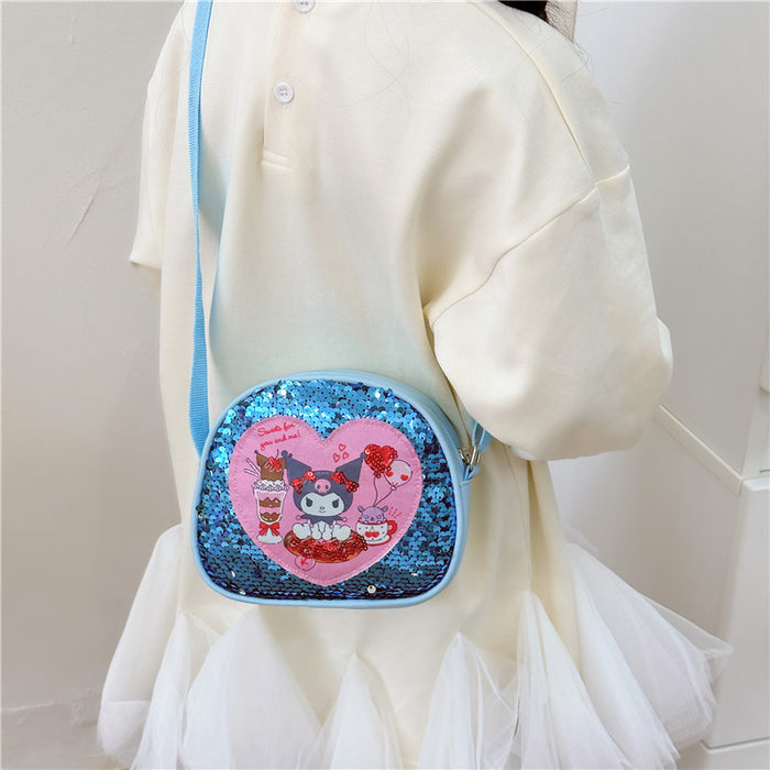 Wholesale Children's small shoulder bag cartoon sequin single shoulder crossbody bag