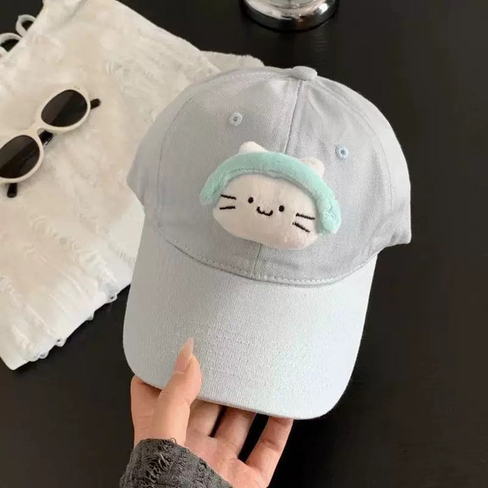 Wholesale Cute headphones music cat duckbill hat new versatile casual baseball hat