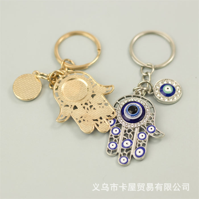Wholesale Retro Drip Oil Keychain Drip Oil Devil's Eye Pendant Keychain Phone Pendant