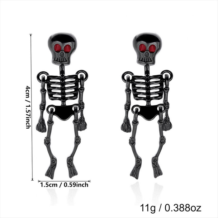 Wholesale Halloween Punk Skull Skeleton Earrings Party Jewelry Accessory
