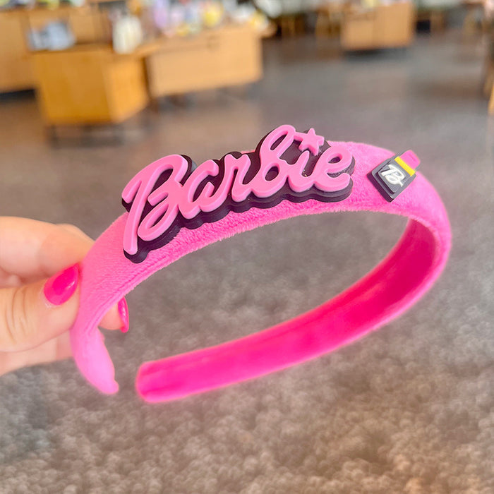 Wholesale Cute plush headband with letter elements for girls