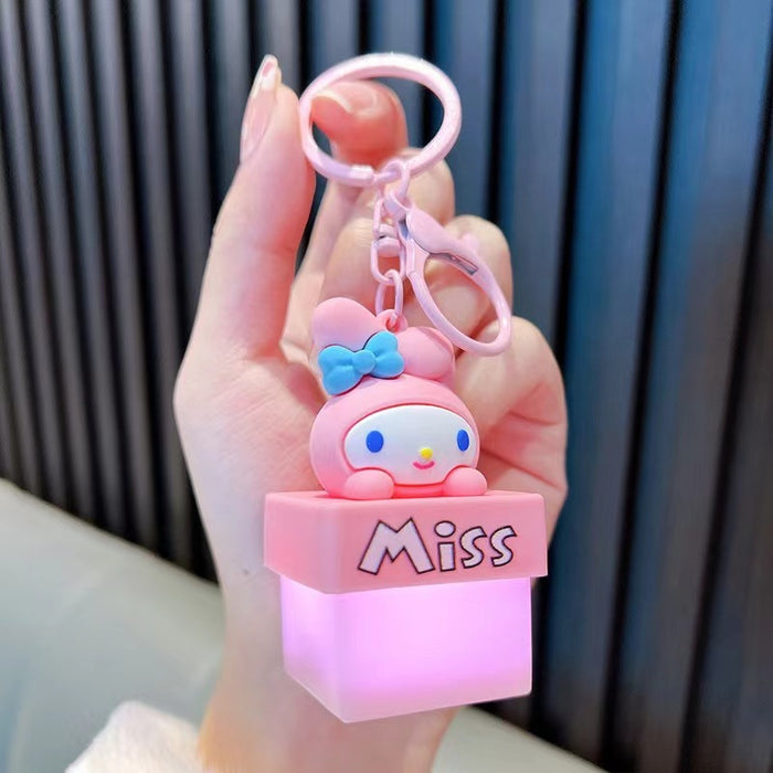 Wholesale Cartoon glowing doll keychain cute backpack car pendant