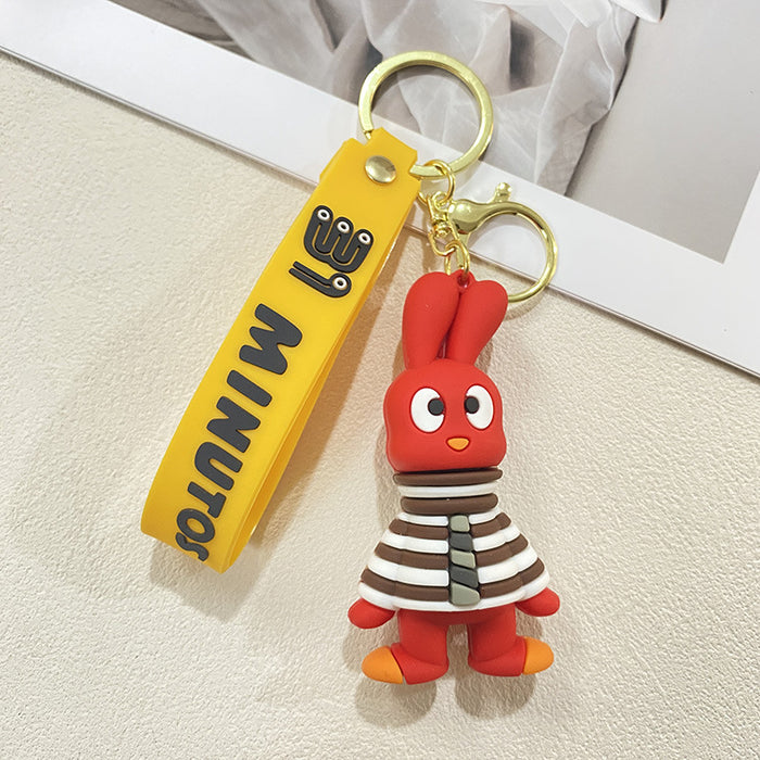 Wholesale Cartoon Broadcasting Doll Keychain Couple Bag Key Pendant Creative Key Chain Pendant Small Gift