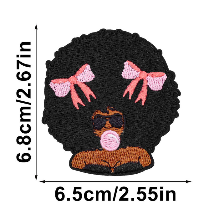 Wholesale Cartoon Animation Black Cloth DIY Patches