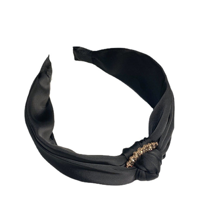 Wholesale Satin Rhinestone Wide Brimmed Headband JDC-HD-HonW002