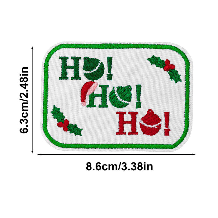 Wholesale Christmas text embroidery DIY Patches