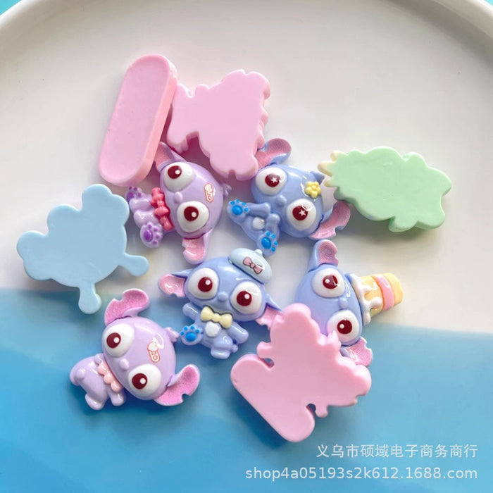Wholesale Cartoon pink resin accessories cream glue handmade hair accessories mobile phone shell pendant material