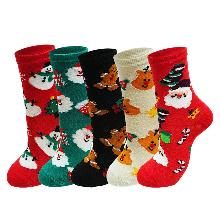 Wholesale cartoon Christmas socks Christmas socks elk mid-calf socks Christmas