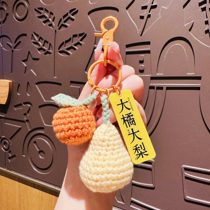 Wholesale Knitted yarn keychain bag pendant keychain