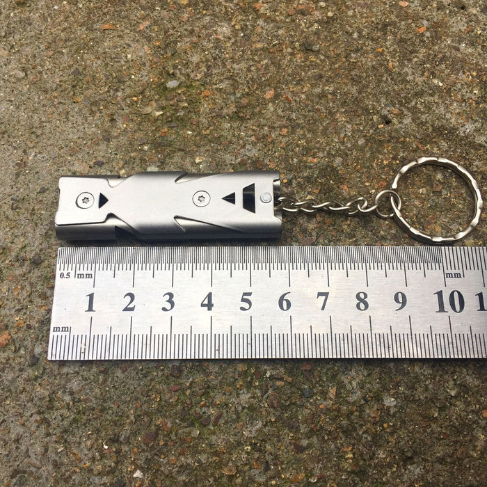 Wholesale Aluminum Alloy Double Tube Whistle Keychain JDC-KC-KB028