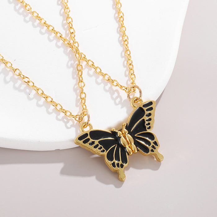 Wholesale Colorful butterfly magnetic necklace, new sweater chain