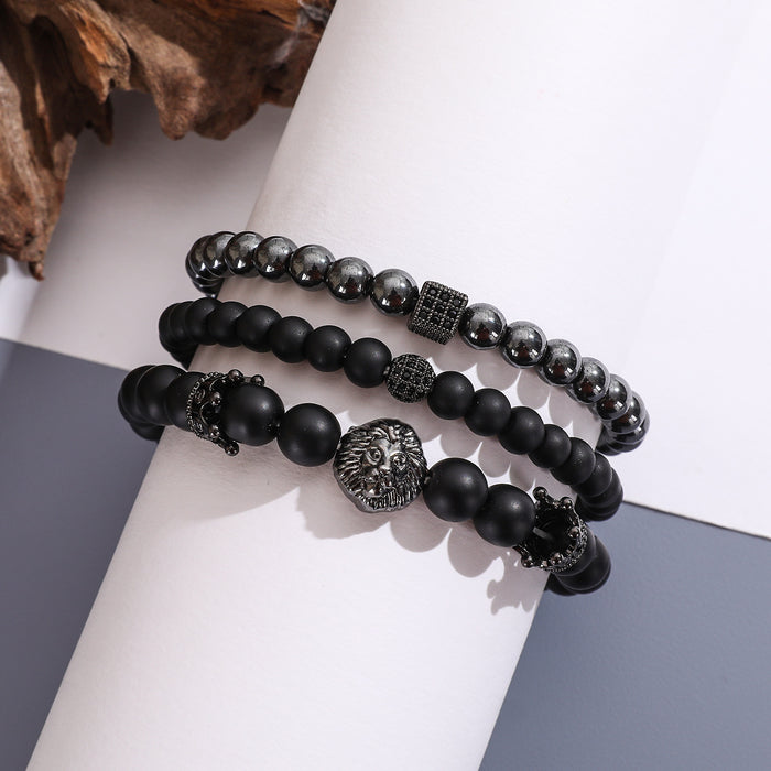 Wholesale Natural zircon elastic bracelet three piece set personalized bracelet