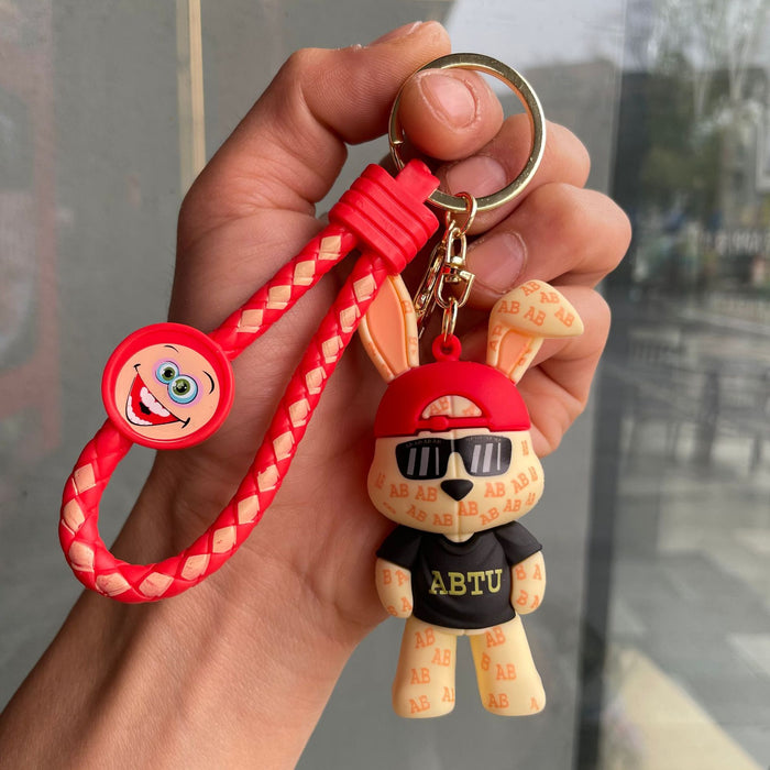 Wholesale Rabbit keychain pendant backpack accessories car hanging chain small gift wholesale