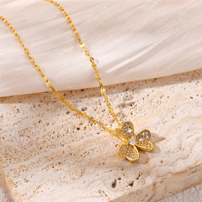 Wholesale Titanium steel necklace, fashionable and versatile, niche design, temperament, collarbone necklace