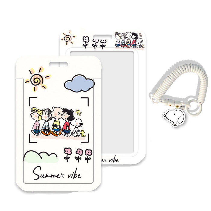 Wholesale Cute cartoon printed lanyard card holder and keychains.