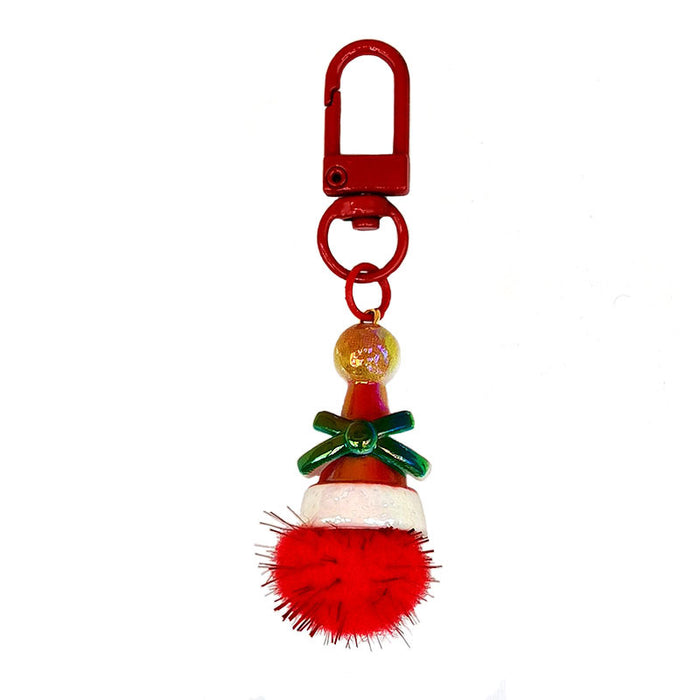 Wholesale Christmas Mobile Phone Pendant Cute  Bag Pendant Snowflake Christmas Tree Keychain Hanging Chain