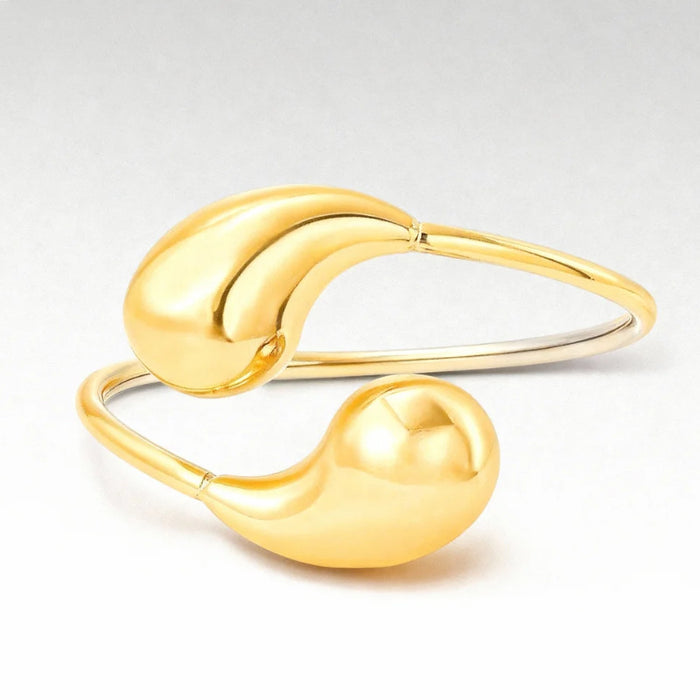 Wholesale Titanium steel teardrop-shaped double-ended minimalist bracelet