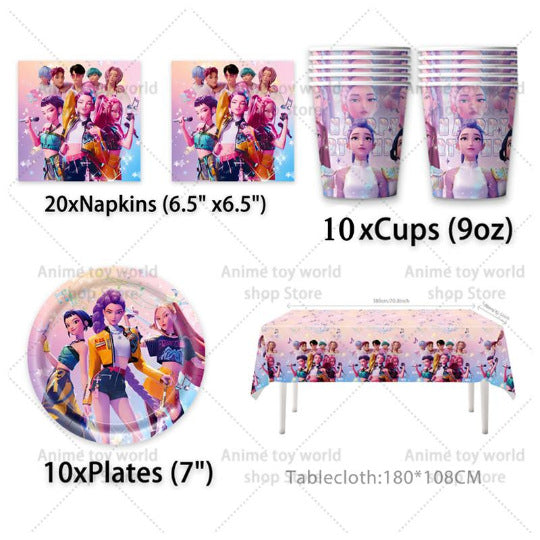 Wholesale Witch Theme Birthday Party Supplies Set Paper Plates,  Tissues,  Tablecloths Decorations
