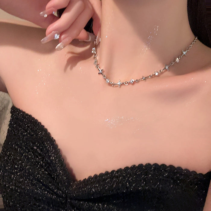 Wholesale Titanium steel necklace, high-end sweater chain, light luxury design accessory