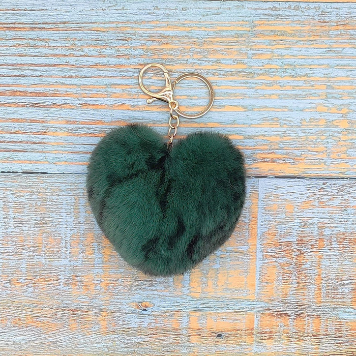 Wholesale Love Heart Plush Peach Heart Keychain Car Keychain Bag Plush Pendant