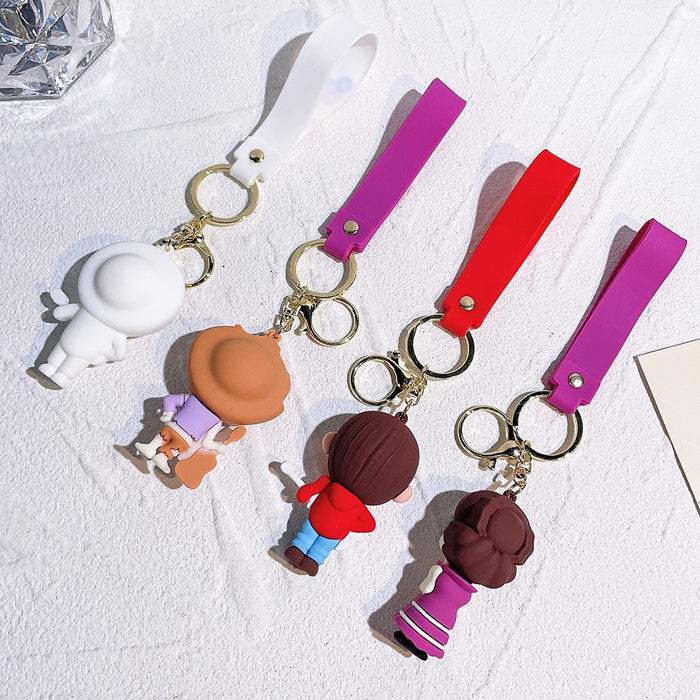 Wholesale Cartoon Silicone Doll Keychain JDC-KC-QiChao033