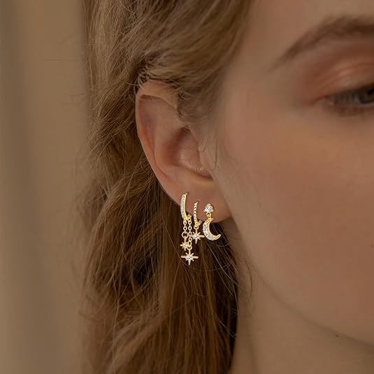 Wholesale Gold plated laminated smooth ear loops, simple and niche garden loops, circular ear buckles, personalized temperament, earrings, and plain earrings