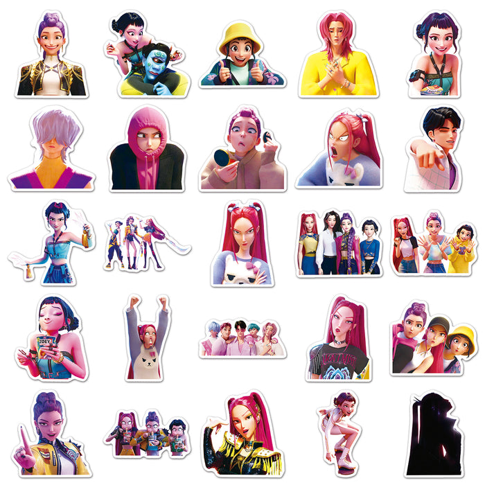 Wholesale 50pcs KPOP Animation Movie Waterproof Decorative Stickers