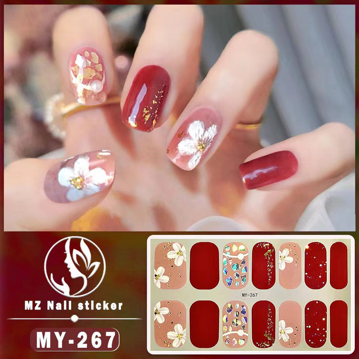 Wholesale 14 Pieces/sheet Butterfly Bake Free Gel Nails Kits Nail Stickers JDC-NS-ARS002