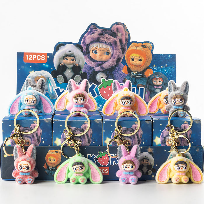 Wholesale 12pcs Skateboard flocking ornaments children' s toy blind box