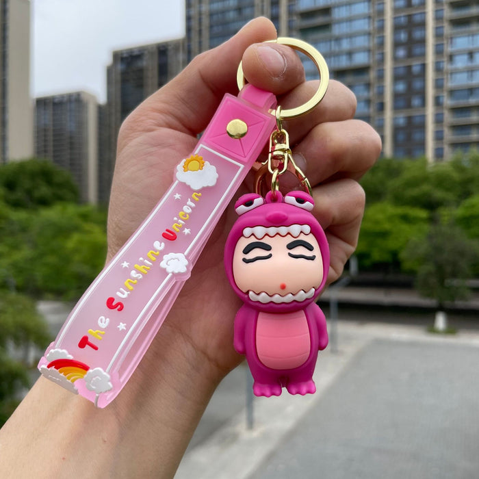 Wholesale Keychain cartoon exquisite cute backpack pendant key car keychain ring