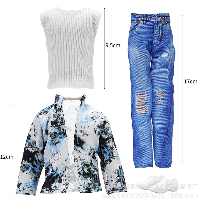 Wholesale prince casual  doll men' s suit children' s toy clothes