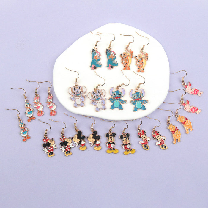 Wholesale Cartoon Alloy Pendant Earrings JDC-ES-FuYu005