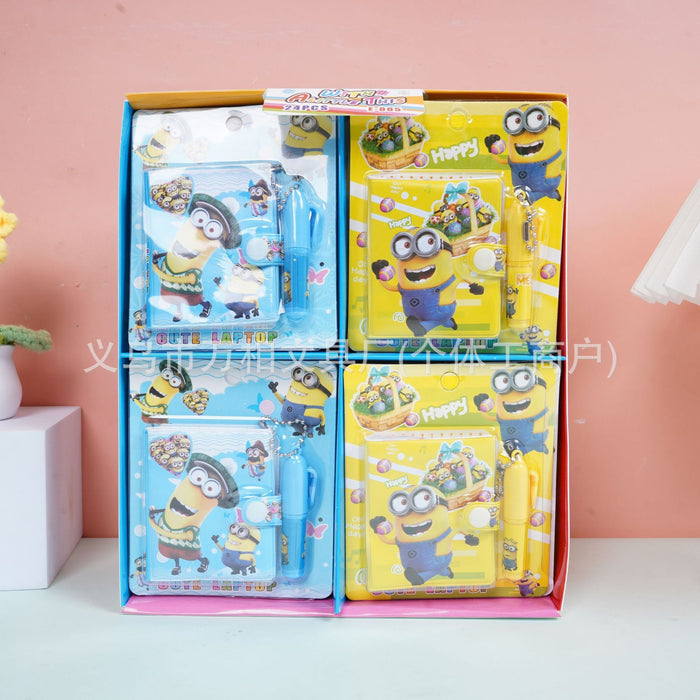 Wholesale Cute cartoon-themed portable pocket notebook with pen