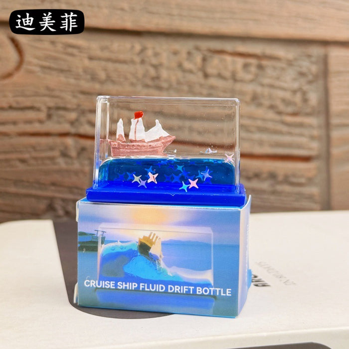 Wholesale Oil Drops Liquid Sand Bottle Acrylic Oil Ornaments Dripping Lucky Cat Oil Leakage Small Gift