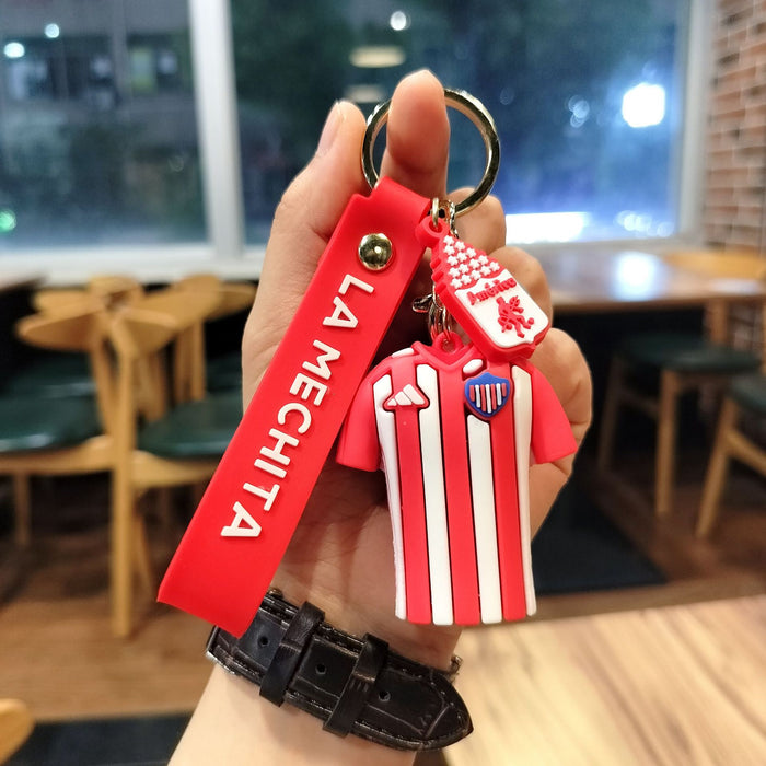 Wholesale  cartoon football player jersey key chain pendant bag car key chain accessories