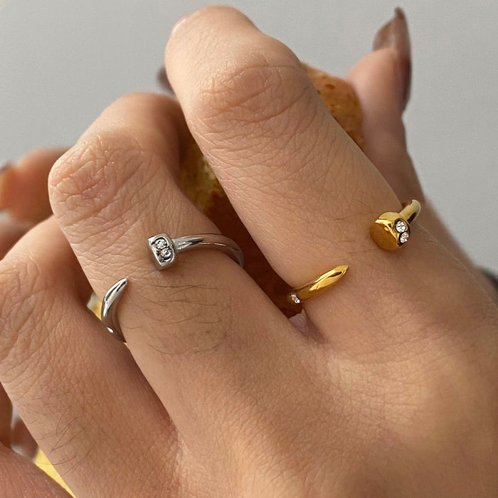 Wholesale Titanium steel ring with a light luxury and high-end feel. Stainless steel jewelry for the bracelet