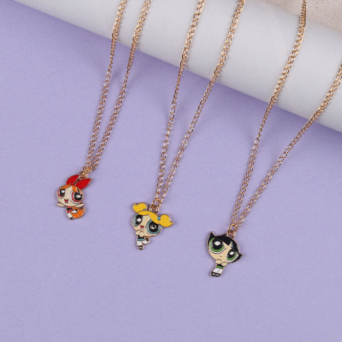 Wholesale Children Cartoon Alloy Pendant Necklace JDC-NE-FuYu005